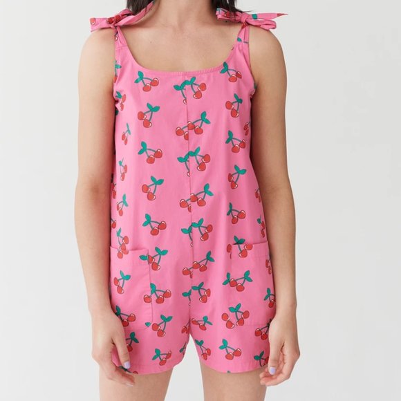 Lazy Oaf Pants - Lazy Oaf Cherry Tie Beach Playsuit
